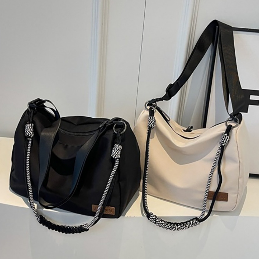 Unissex Bolsa Transversalde Nylon Impermeável Bolsa De Ombro Com Grande Capacidade Para Estudantes