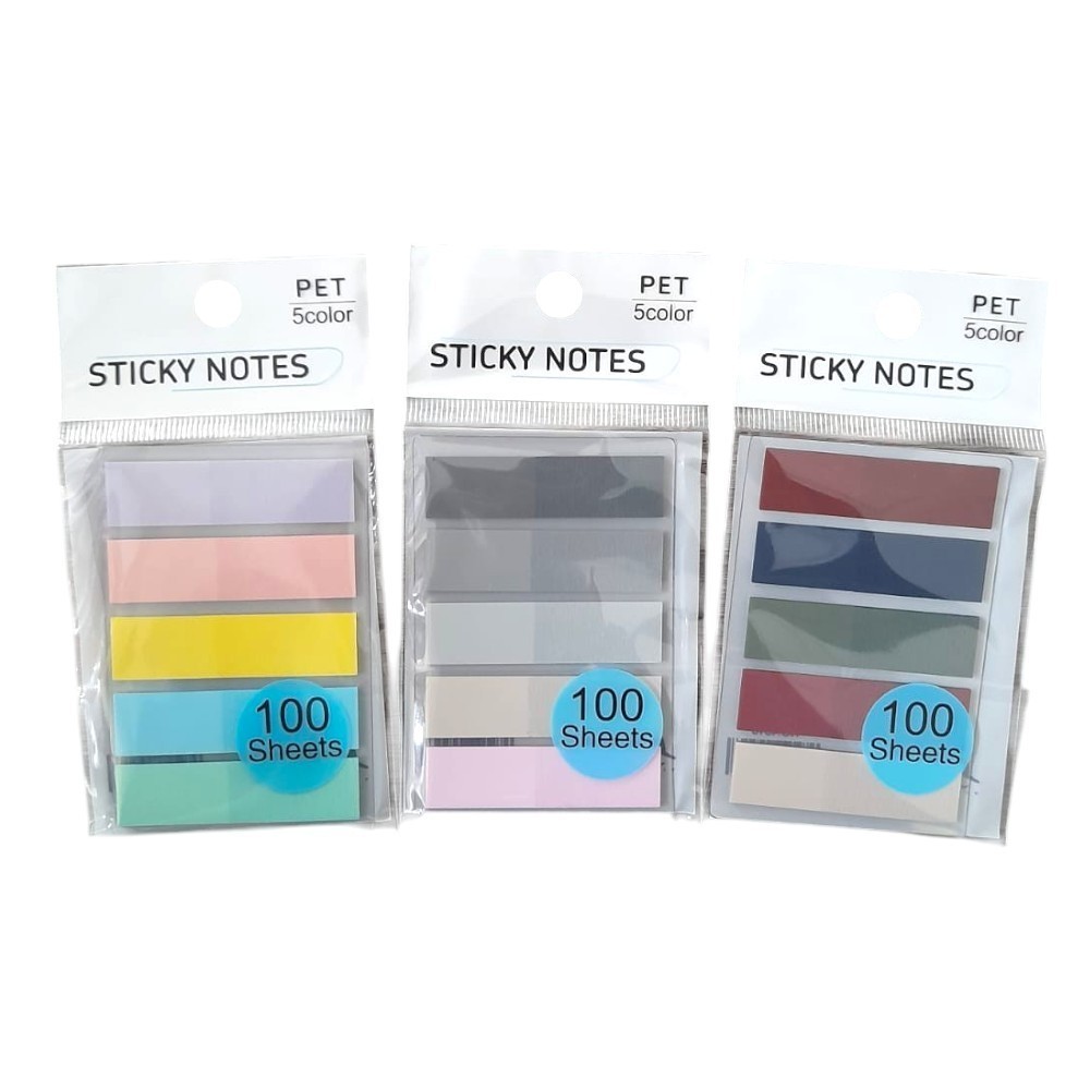 Kit De 3 Sticky Notes 5/10 Cores cada (Notas Adesivas) e 10 cores com 20 vezes cada cor e régua