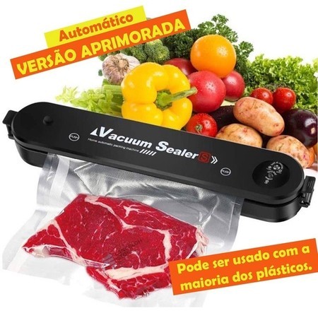 Seladora a Vácuo Doméstica 110V com Sacos Grátis Vedação Rápida e Potente