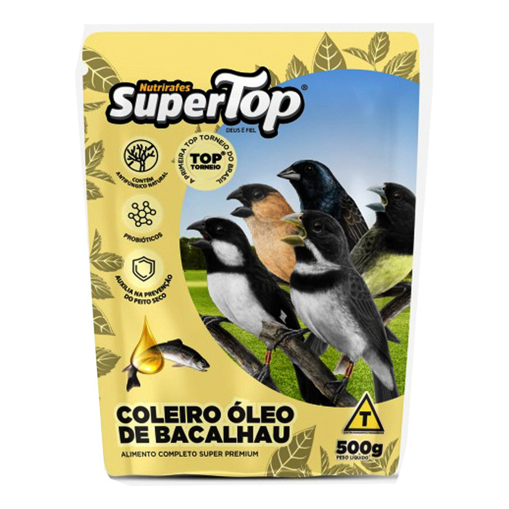 Ração Supertop Coleiro Óleo De Bacalhau 500g