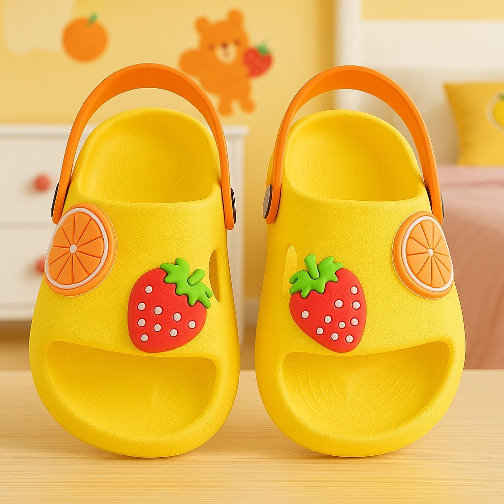 Chinelo Infantil Nuvem Slide Coloridas Frutas Flores Menina Macio Confortável Lev.