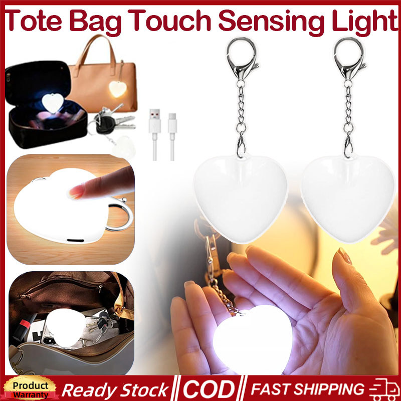 4 Pçs Bolsa Brilho Coração Luz Mini Ativada Por Toque LED Sensor Automático Carteira Noite Lâmpada