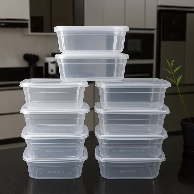 Kit 20 Potes Marmita Fitness 500ml Reutilizável Transparentes BPA FREE Freezer Microondas Organizado