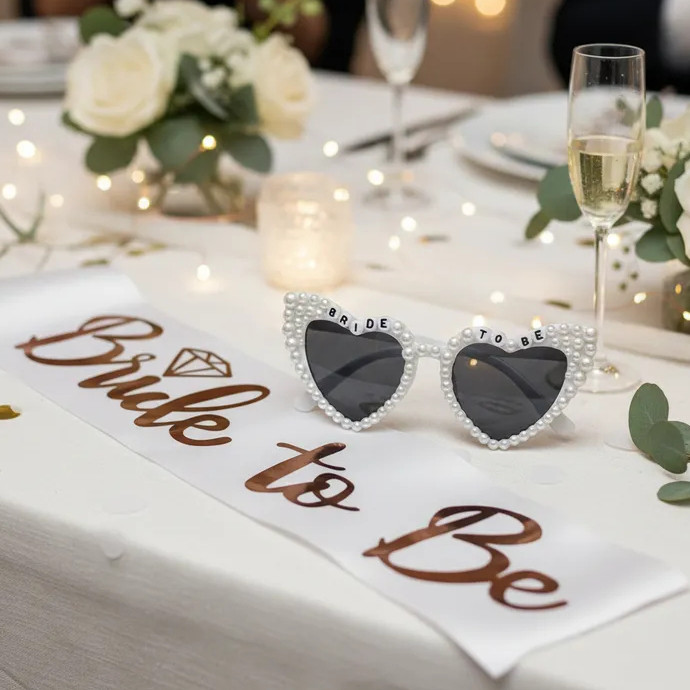 Faixa bride To Be e Óculos Coração Gatinho Casamento Despedida De Solteiro Festa Chá de Panela
