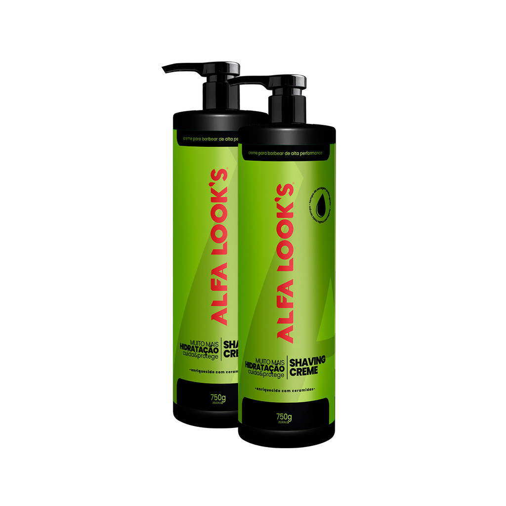 SHAVING CREME 750G ALFA LOOK´S - 2 UNIDADES