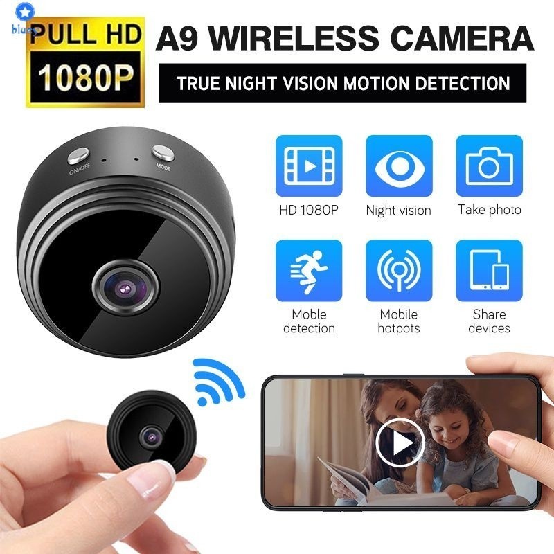 Mini Câmera Espiã Sem Fio A9 HD 1080P – Segurança com Wi-Fi, Visão Noturna e Sensor Inteligente