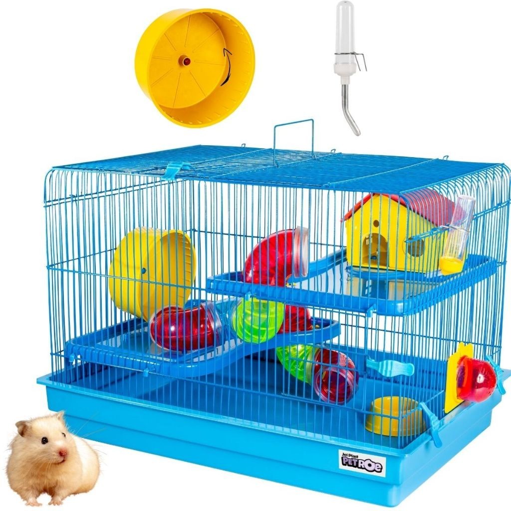Gaiola Hamster 2 andares Tubo Luxo Completa Playground Big Space Jel Plast