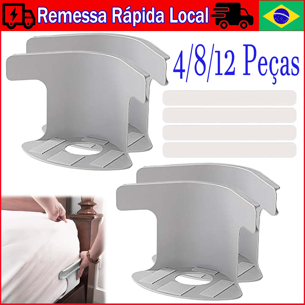 4/8/12 Pçs Suportes De Lençóis Resistentes,Mantenha Arrumados, Fixadores antiderrapantes invisíveis com tiras de fixação