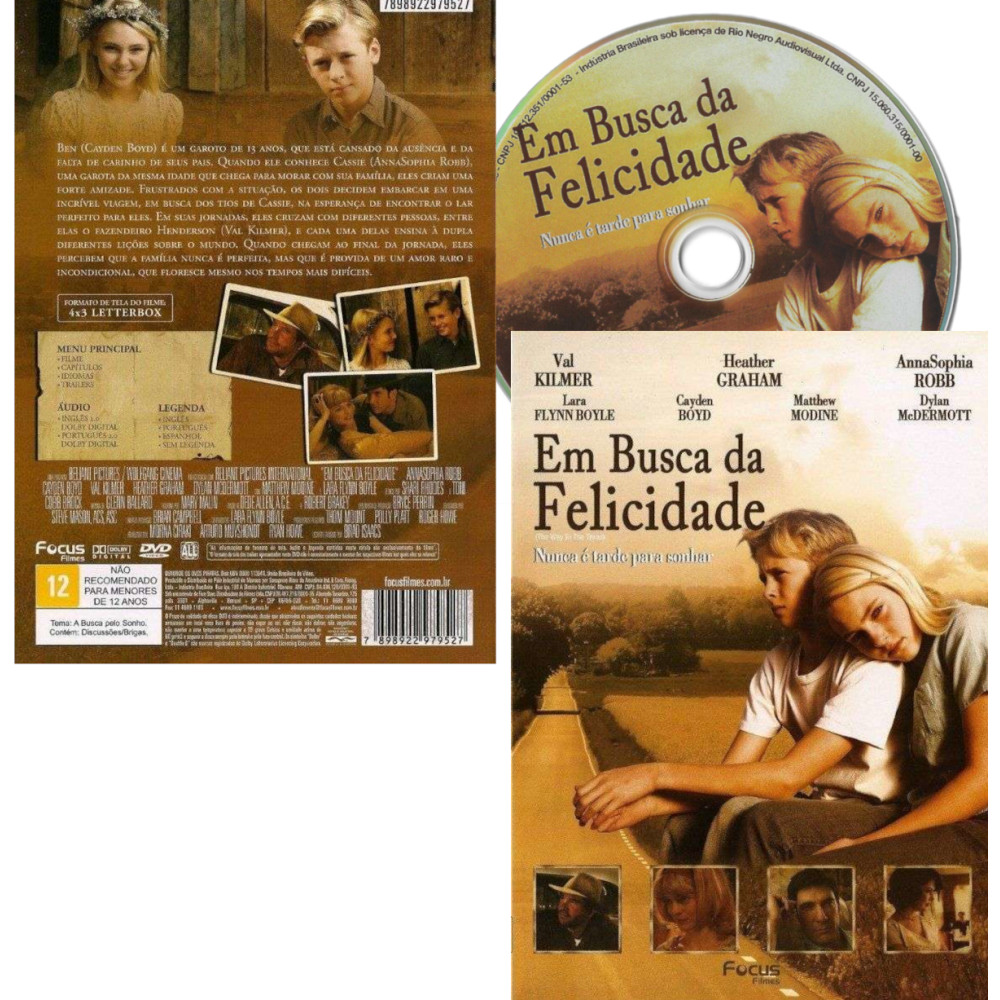 DVD Em Busca da Felicidade - Nunca É Tarde   Original