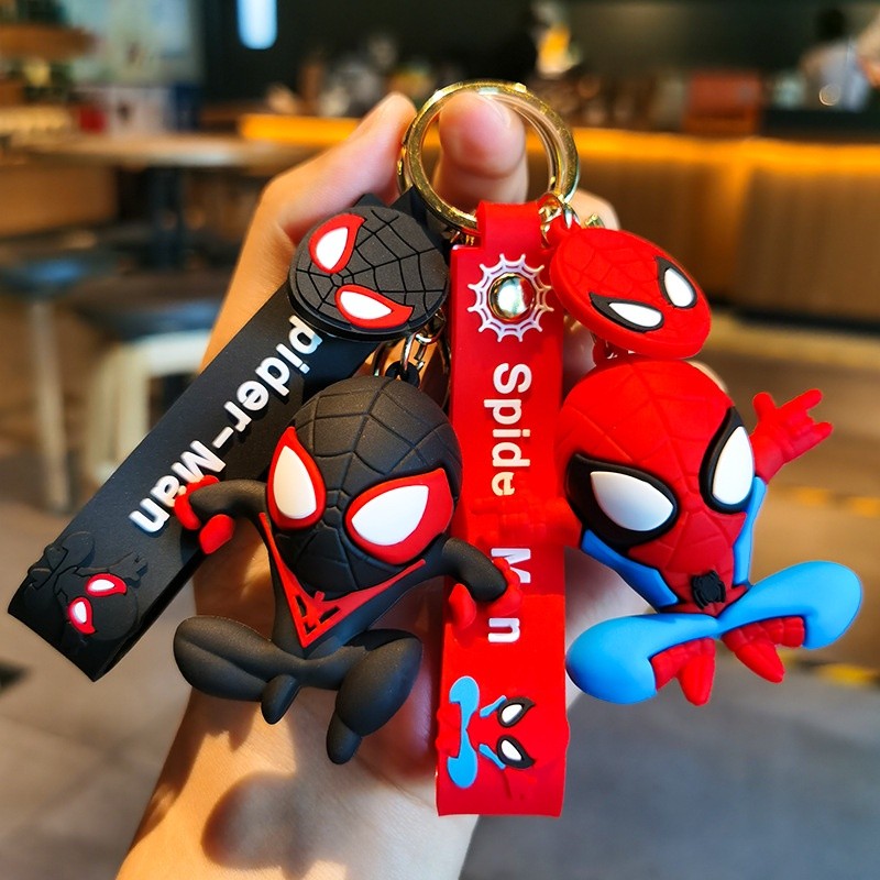 Lembranças/Keychains/Cartoon Marvel Super Epoxy Spider-Man Chaveiro De silicone pvc Jóias Pequeno Presente