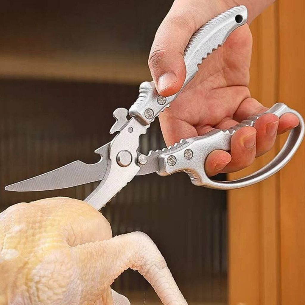 Tesoura Multifuncional Para Corte Alimentos Legumes Peixes Frangos Verdura Aço Inoxidável Utensílios