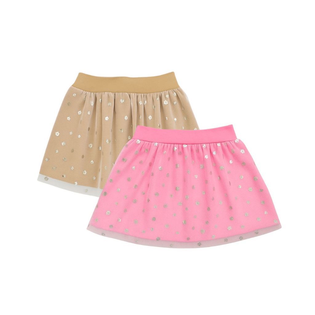 Kit 2 peça Saia Shorts Infantil Menina Cotton Premium Tule Antialérgico Estilo TuTu Juvenil