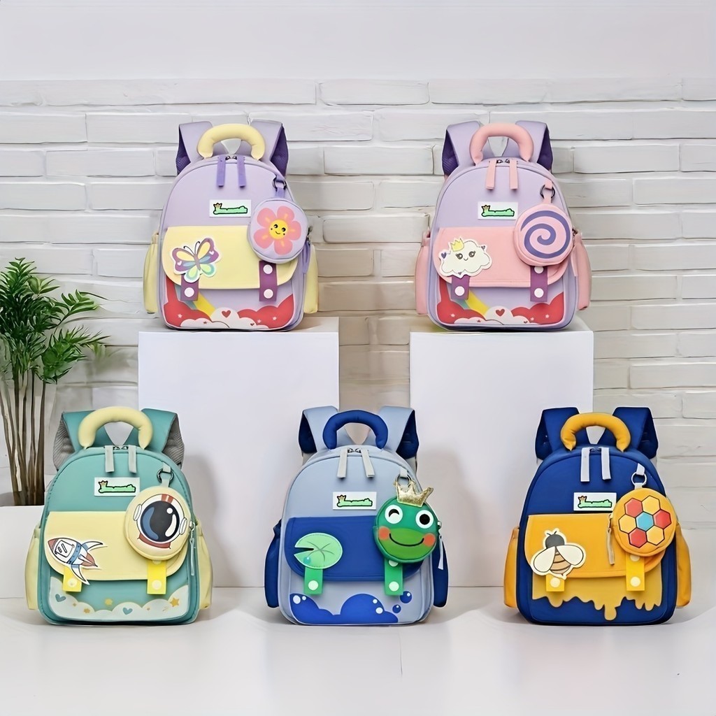 Cartoon Animal Schoolbag para crianças, Bookbags pré-escolares para criança