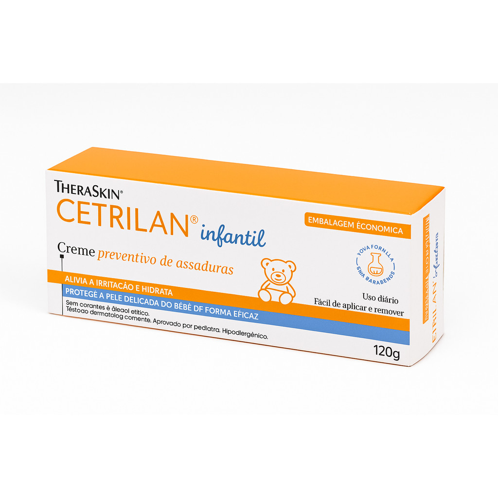 Cetrilan Creme Infantil Protetor para Prevenção de Assaduras 120g - Theraskin