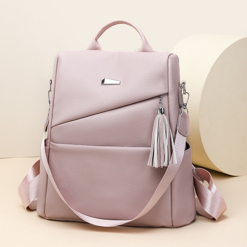 Modelo 2258 Bolsa feminina de PU  à prova d’água e antifurto  ideal para escola trabalho e viagens.
