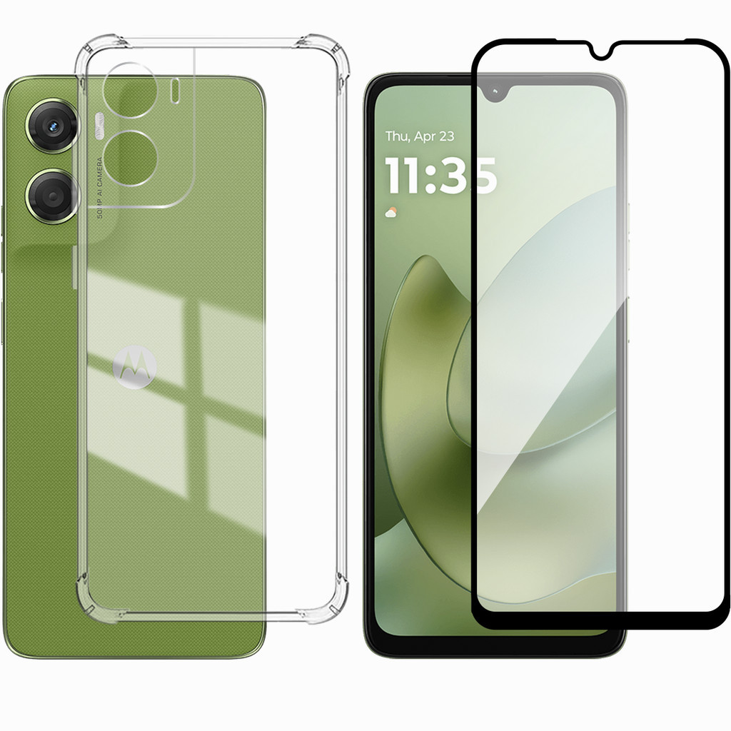 Capa Case Capinha Anti Impacto Compatível Com Moto G06 + Película 3D Vidro Temperado