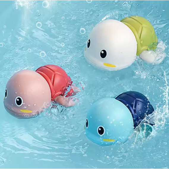 Brinquedo de Banho Tartaruguinha Água Banheira E Piscina Bebê