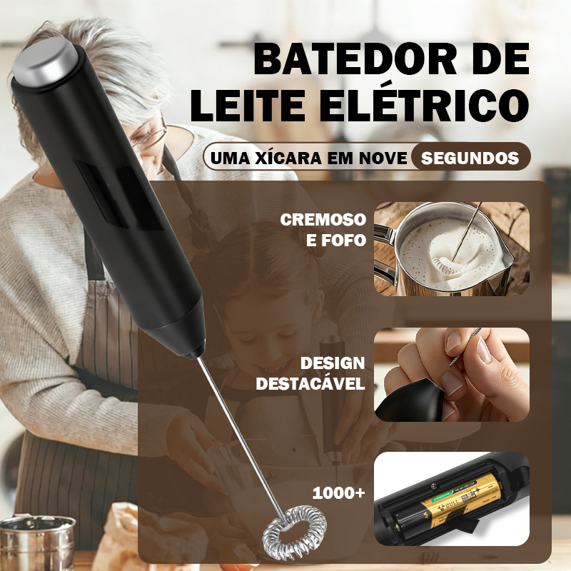 Mini Mixer Portátil Misturador de Bebidas Batedor Espumador Leite Cozinha Cafe Ovo