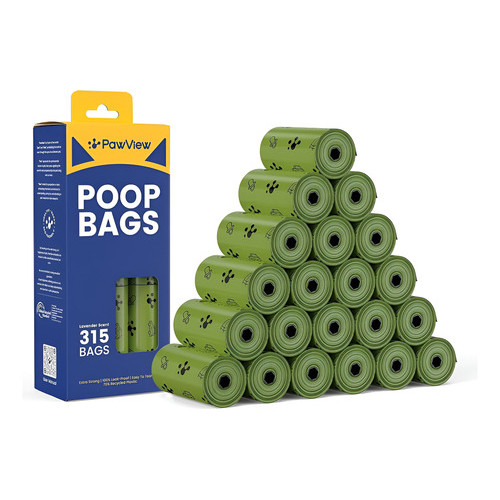Pawview 21 Rolo Refil Cata Caca Coco Pet Biodegradável Aroma De Lavanda Saco Para Lixo Pet Com 315 Saquinho Higiênicos