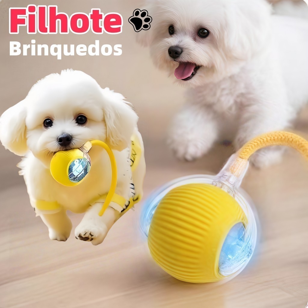 Bola de rolamento automática, brinquedo interativo para filhotes, treinamento elétrico para cães-LC