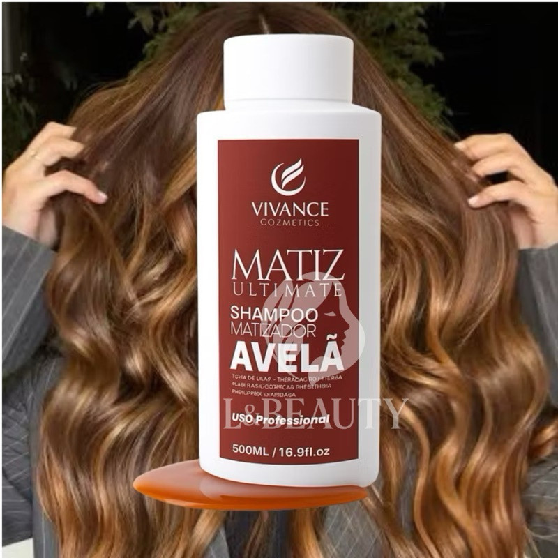 Shampoo Tonalizante Matizador Avelã 300ml Vivance Cosmetics