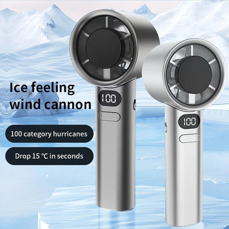 Ventilador Elétrico Portátil 120 Velocidades com Display Digital