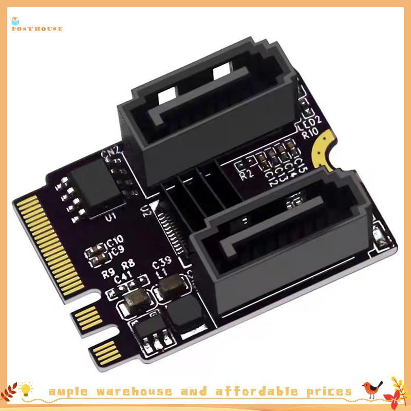Placa De Expansão M2 Para SATA3.0 Chave A + E WIFI M . 2 Adaptador HDD Adaptadora JMB582 Sem Unidade