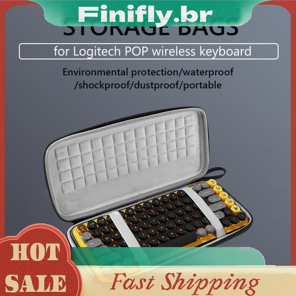 Bolsa Com Zíper De Armazenamento À Prova D'água Para Teclas POP , Estojo De Transporte Teclado Sem Fio
