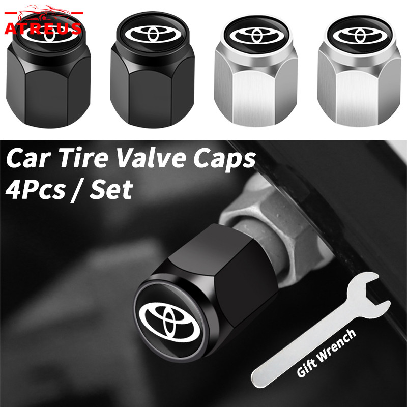 4Pcs Toyota Válvulas De Pneus De Liga Para Toyota Corolla Cross Hilux Etios RAV4 Yaris Sedan Hatch Fortuner SW4