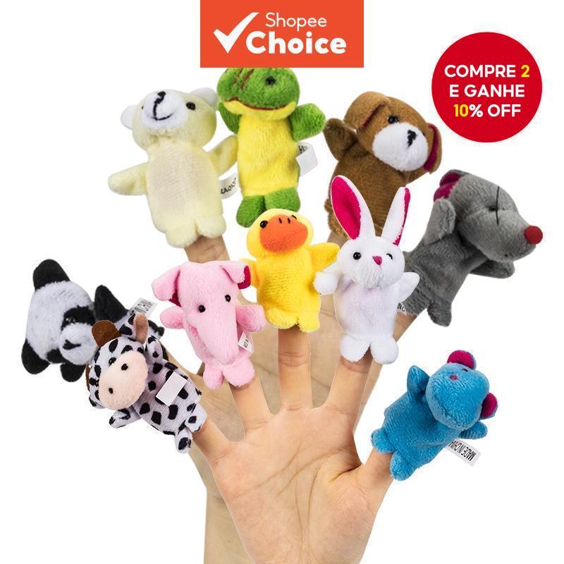 6Pcs Fantoches Fofinhos De Dedo De Animais Jogo Interativo Pais E Filhos Brinquedos Para Bebês Crianças Fingem Brin
