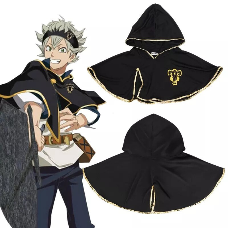 Capa Preta Cosplay de Asta com Capuz Anime Halloween (Faixa de Cabelo) TSQG 3501 LA1C 3814