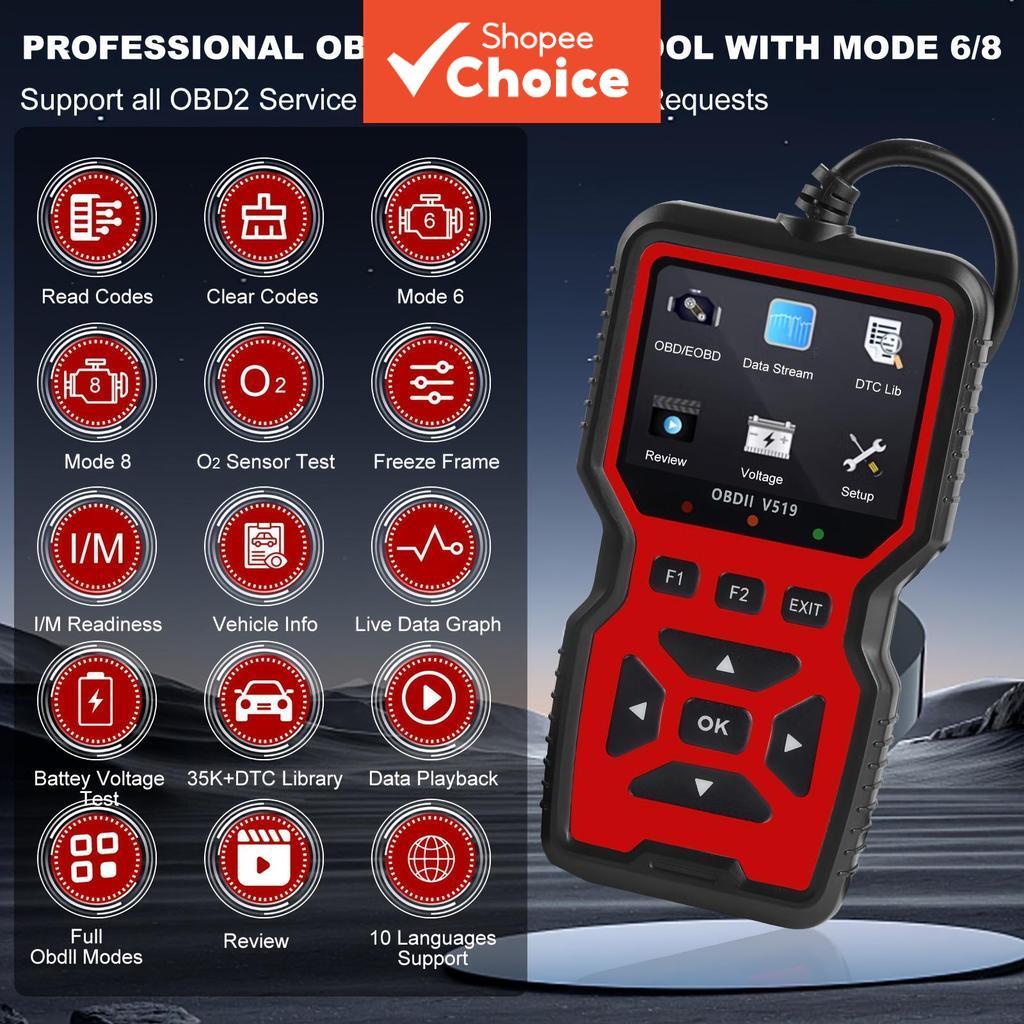 Leitor De Código De Falha Do Motor Da Ferramenta De Diagnóstico Scanner De Carro OBD2