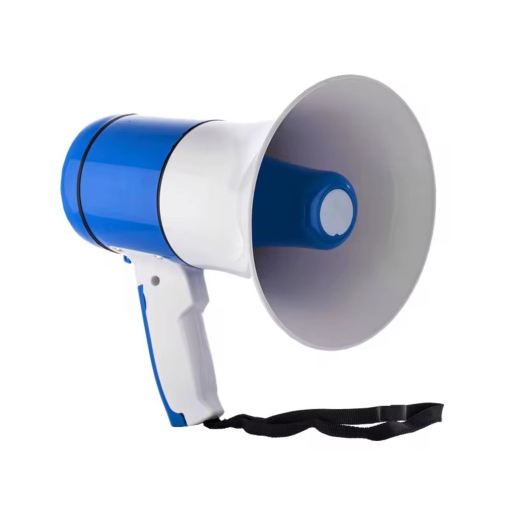 Megafone Portátil Recarregável Gravação Alcance 800m Som Potente Alarme Controle de Volume