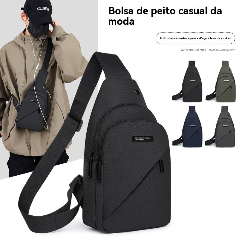 Bolsa Transversal Masculina com Múltiplas Formas de Uso，Pochetes e Chest Bags 3203 MM.Loja MM