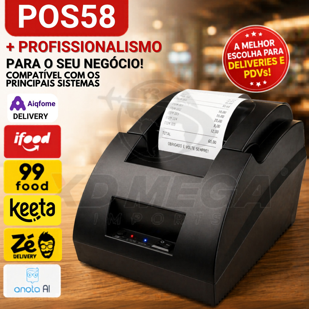 Impressora Termica Cupom Nao Fiscal 58mm Pc Bivolt - Pronta entrega