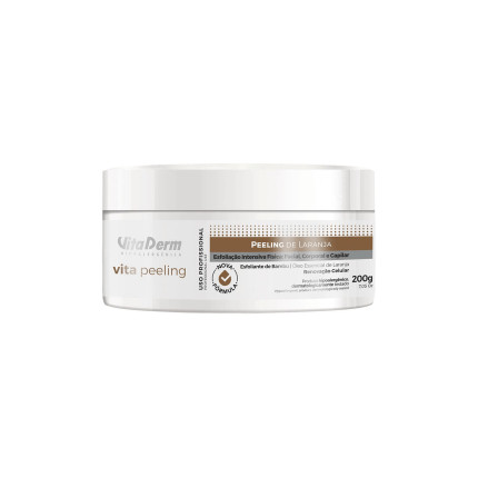 Peeling de Laranja Facial Vita Derm 200g – Limpeza Profunda e Esfoliação