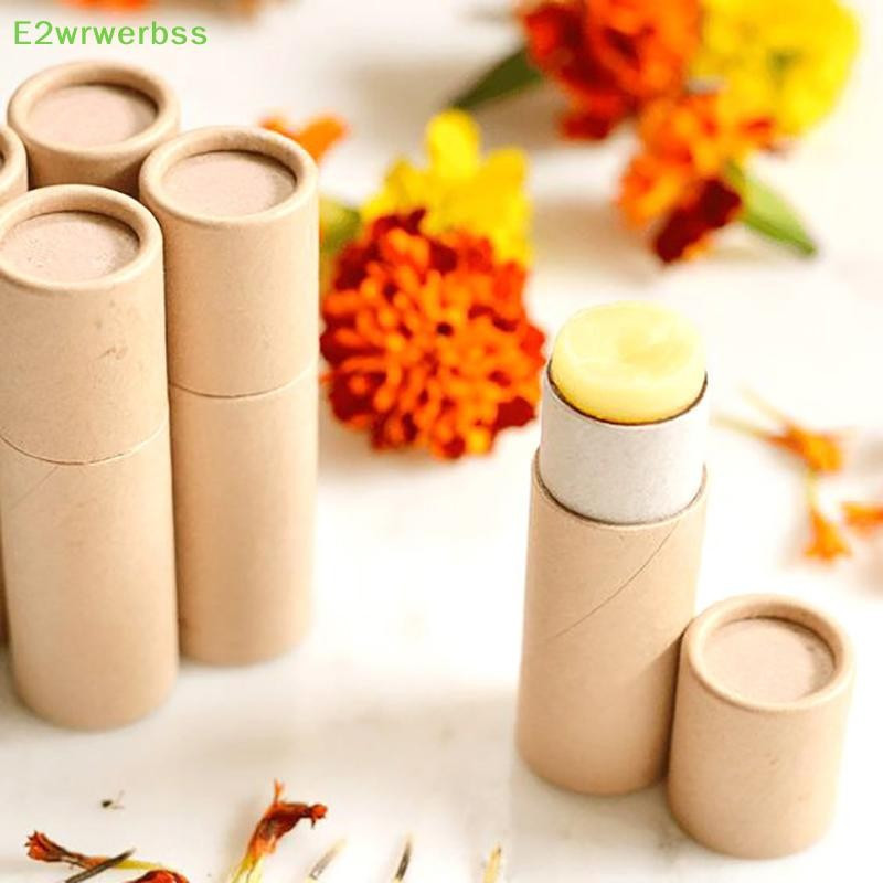 [E2wrwerbss] 5 Pçs/Lote Tubos Push Up De Papel Kraft Papelão Biodegradável Embalagem Cilíndrica Cosmética Bálsamo Labial