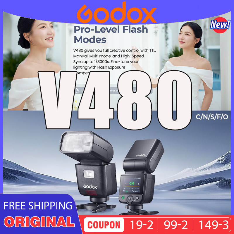 Godox Ving V480 Para C/S/N/O/F TTL Li-ion Na Câmera Flash Light Sony Canon Nikon pk V860III TT520III V1PRO