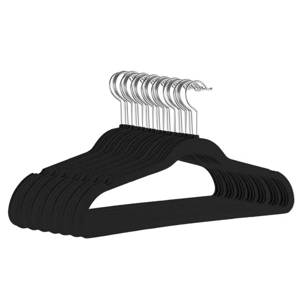 Kit 50 Cabides de Veludo Elegance 45cm Antideslizante