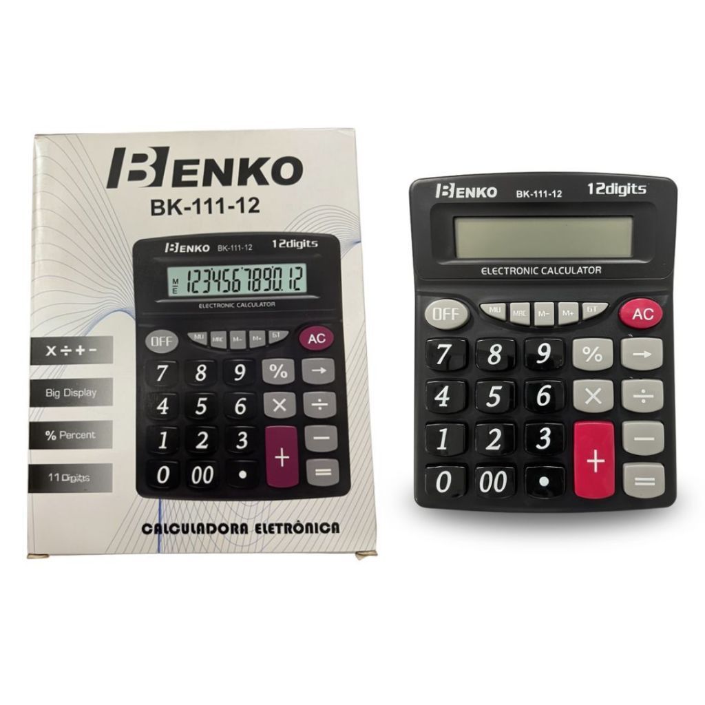 Calculadora Eletrônica de Mesa 12 Dígitos Grande Konquer Escritório Comércio Diversos Modelos