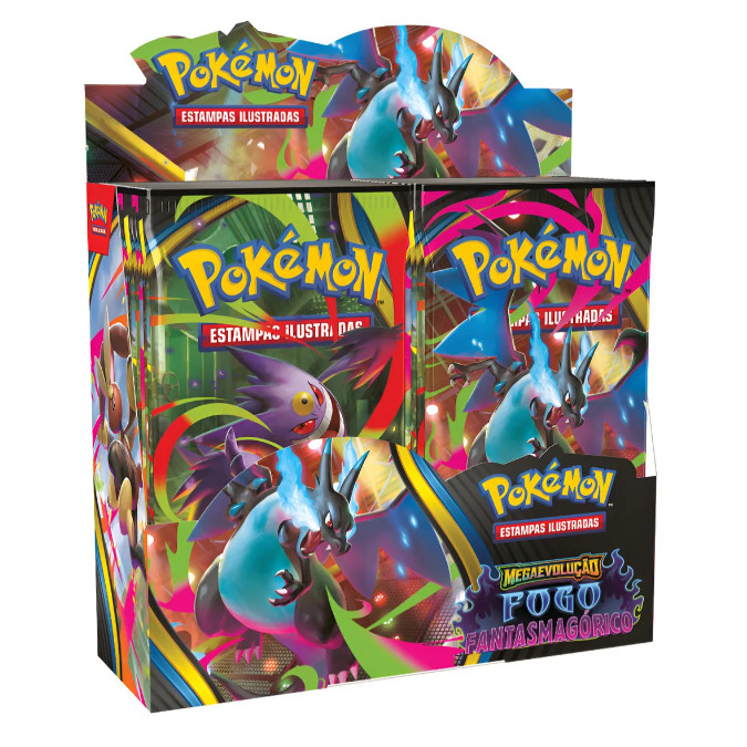Pokémon Box 36 Booster Fogo Fantasmagórico Mega Charizard - Pokemon - Portugues