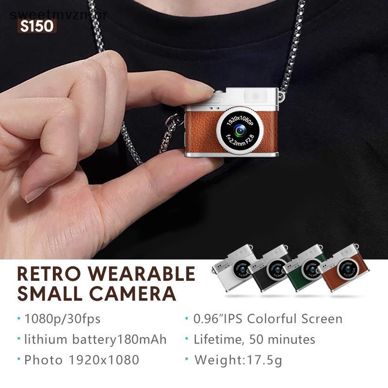 sweetmvzn Retro Mini Câmera Com Tela Interior Casa Ao Ar Livre 1080p Esportes Portátil Vintage Muito Pequena Gravador De