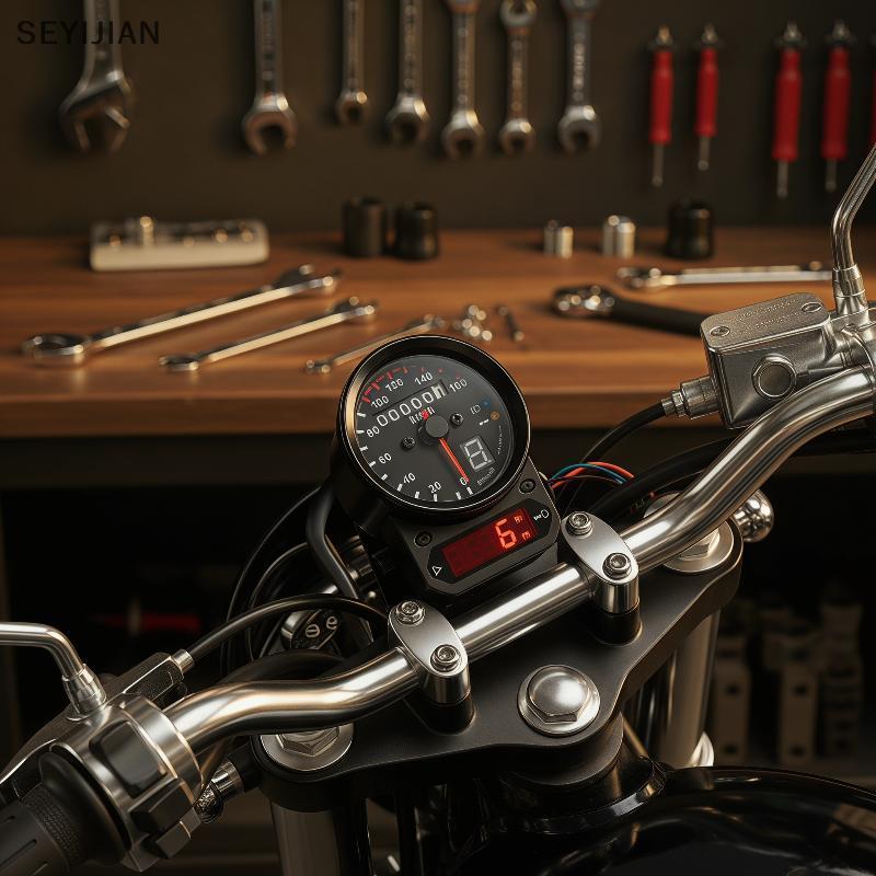 [EYS] Velocímetro Digital Universal Para Motocicleta Com Display LED Leituras Precisas De Odômetro BR