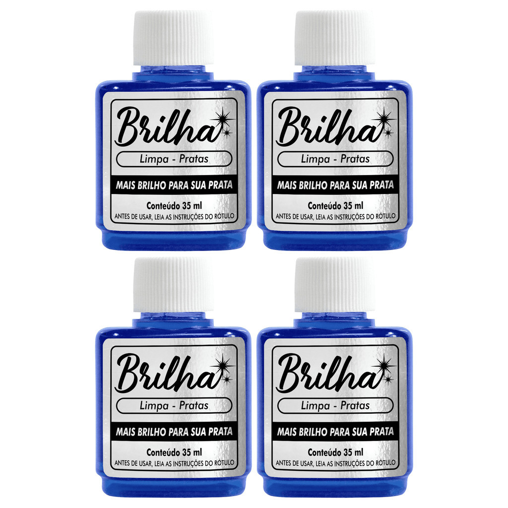 Kit 4 Limpa Pratas Brilha 35ml - Envio Imediato