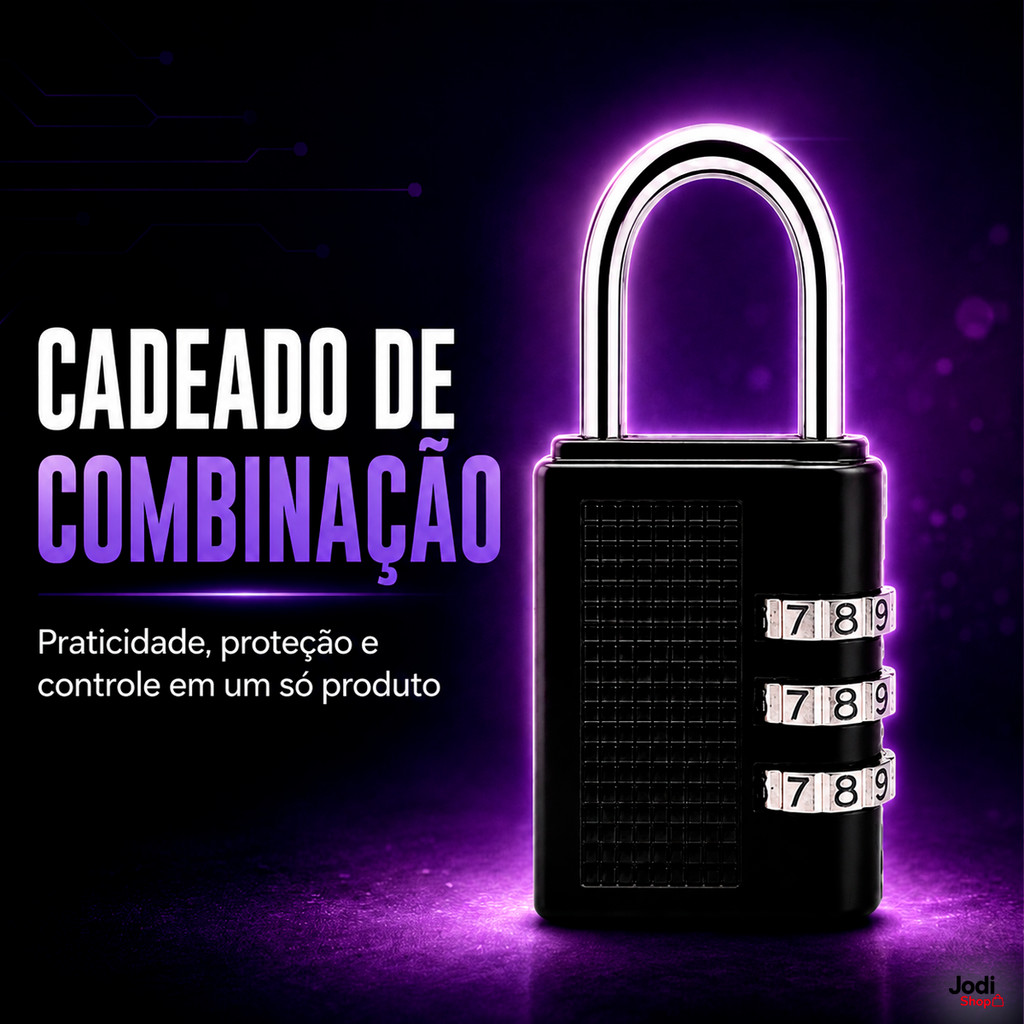 Kit 2 Cadeados de Combinação Numérica com Senha para Mala Mochila Armário