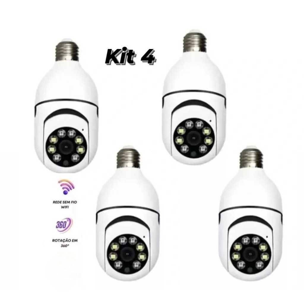 Kit 4 Segurança À Prova D'água V360 Pro APP Câmera Aplicação De Lâmpada Sem Fio Full HD Visão Noturna