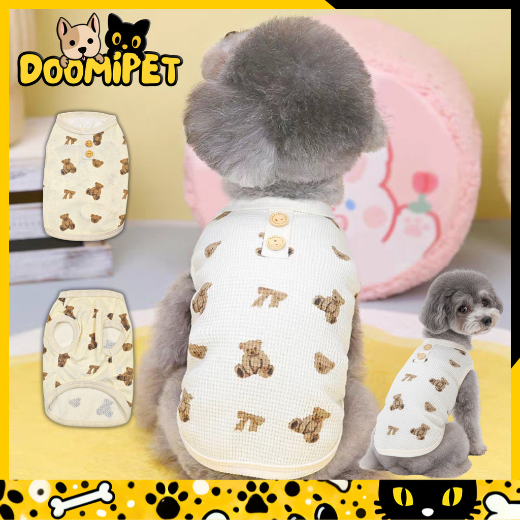 Roupinha Pet Estampa Ursinho – Confortável, Leve e Fofa para Cães e Gatos