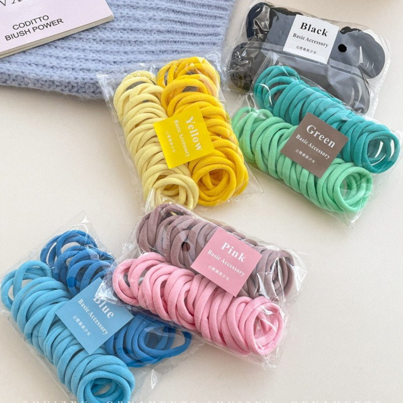Xuxinhas de Cabelo Sem Costura – Elásticos Antimarcas Alta Elasticidade Para Crianças e Adultos/Cores Sortidas
