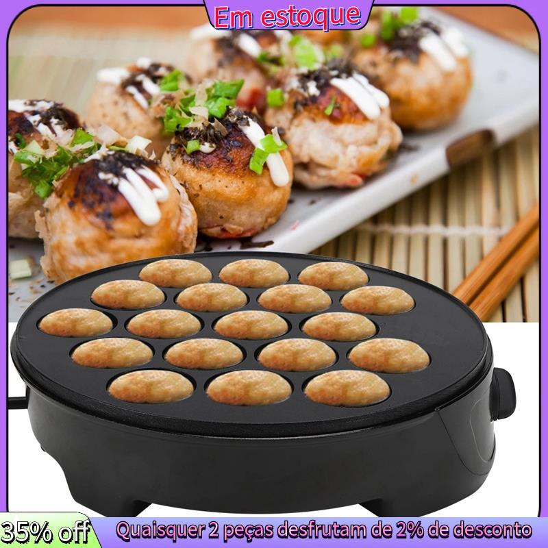 Máquina Takoyaki Doméstica Bola Mini Assadeira Elétrica De Café Da Manhã Plugue Ue