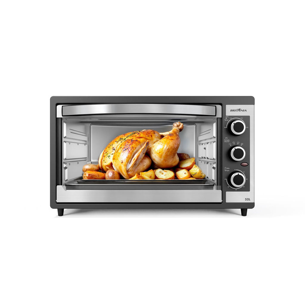 Forno Elétrico Britânia 52L Preto Dupla resistência BFE55P